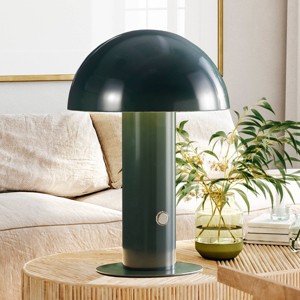 JONATHAN Y Boletus 10.75" Bohemian Rechargeable/Cordless Iron Integrated (Includes LED Light Bulb) Mushroom Table Lamp - 1 of 4