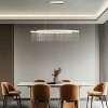 Modern LED Pendant light Aluminum Tassel Linear Chandeliers Dimmable Home Decor - 2 of 3