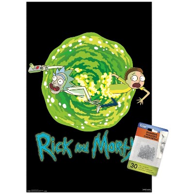 Trends International Rick And Morty - Portal Unframed Wall Poster Print ...