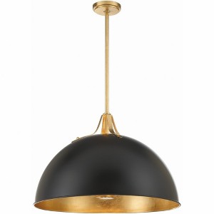 Crystorama Lighting Soto 3 - Light Pendant in  Matte Black/Antique Gold - 1 of 4