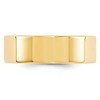 Black Bow Jewelry 7mm 14K White or Yellow Gold Flat Comfort Fit Band - 3 of 4