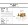 Urban Ambiance Luxury Traditional Bath Light 7.75''H x 15.5''W,  Olde Brass Finish,  Pawtucket Collection, UHP3993 - 3 of 4