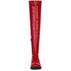 Allegra K Women's Zipped Low Block Heel Over Knee High Fashion Boots - 3 of 4