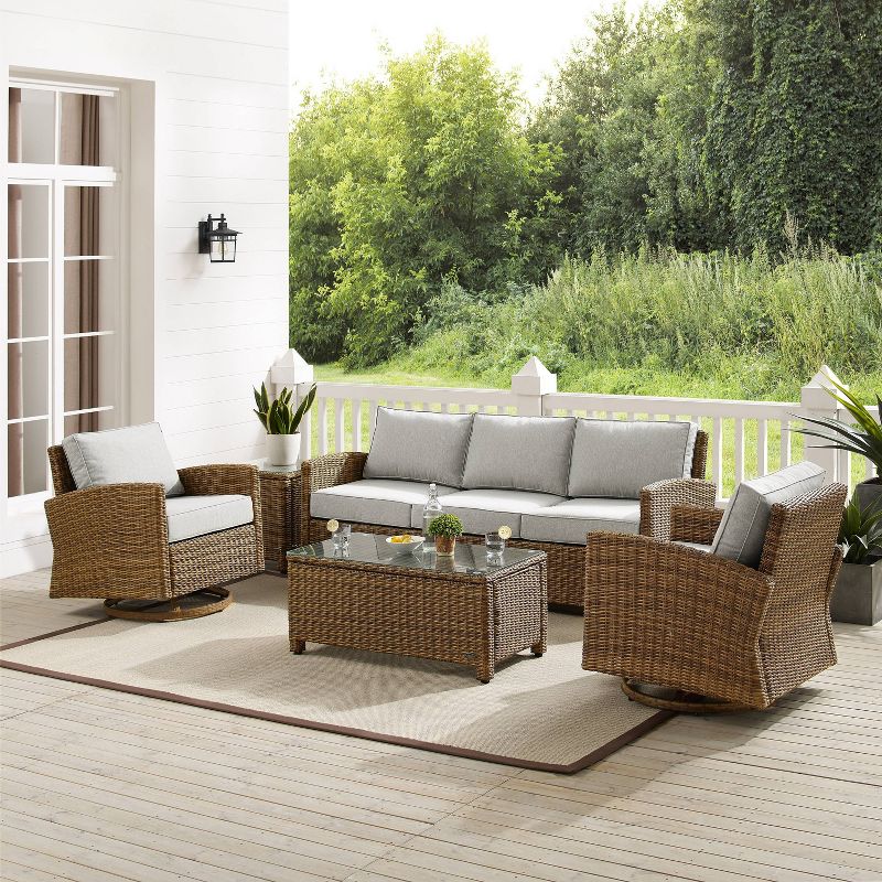 Crosley 5pc Bradenton Steel Outdoor Patio Conversation Furniture Set , 2 of 13