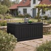78 Gallon Lockable Deck Box - Waterproof Outdoor Patio Storage Container for Furniture, Cushions, Tools - Black - 4 of 4