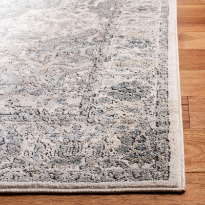 Ivory and Gray Hand-Knotted Wool Area Rug, 3' x 5'