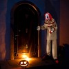 Costway 5 FT Grins Animatronic Killer Clown Halloween Decoration with Glowing Red Eyes - 2 of 4