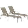 Courtyard Casual Santa Fe Wicker 3 pc Chaise Lounge Set  Includes one 20" End Table and two Chaise Loungers - 4 of 4