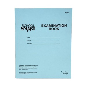 School Smart Examination Blue Books, 7 x 8-1/2 Inches, 16 Pages, Pack of 50 - 1 of 4