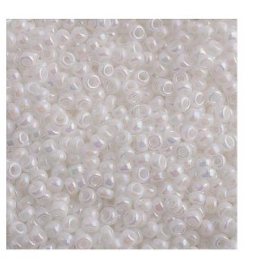 John Bead Miyuki Glass Seed Beads 11/0 (22gms), White Pearl AB [DB0471] - 1 of 2