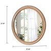 27" Round Decorative Wall Mirror with Distressed Wooden Frame, Farmhouse Style Circle Entryway Mirror for Bedroom, Living Room or Office - Cuddlewood - 4 of 4