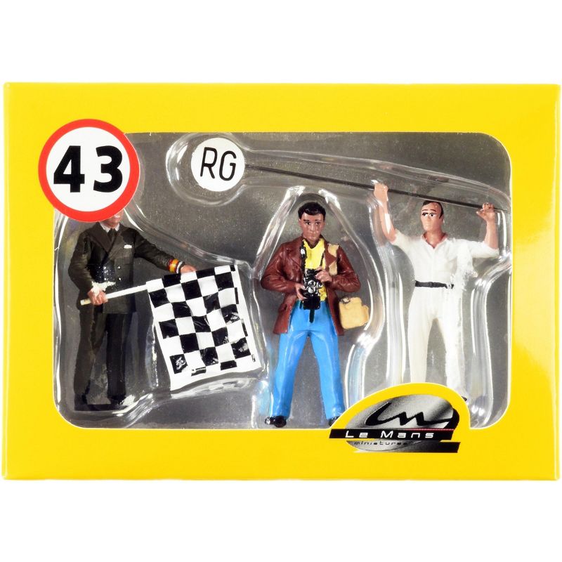 Set of 3 Figurines Robert Photographer, Leon Swen Race Director & Manfred The Mechanic for 1/43 Scale Models Le Mans Miniatures, 3 of 4