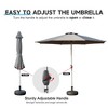 Sapphtopaz Patio Umbrella Outdoor Market Umbrella with Push Button Tilt and Crank Sturdy Ribs for Garden, Beach, Backyard, Pool - 4 of 4