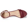 Allegra K Women's Faux Leather Adjustable Ankle Strap Kitten Heel Sandals - 4 of 4