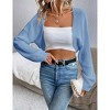 BLUEMING Womens Cardigan Shrugs Long Sleeve Knit Pleated Cropped Bolero Shrug Open Front Casual Tops - 4 of 4