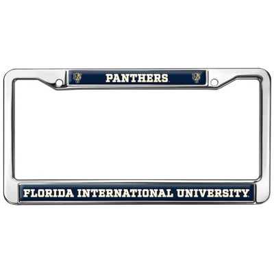 Florida International Panthers Design Full Size Standard License Plate Metal Frame
