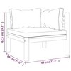 vidaXL Corner Sofa Dark grey Solid acacia wood, 100% polyester Standard - 4 of 4