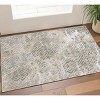 HomeRoots 3' X 5' Sand And Light Blue Geometric Distressed Area Rug - 2 of 3