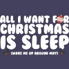 Women's Design By Humans All I Want For Christmas Is Sleep By Thingsandthings Racerback Tank Top - 2 of 3