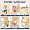8-in-1 IndoorPlayground Jungle Gym Kids Climbing Toys,Wooden Climber Playset with Slide,Swing,Monkey Bars,Upright,Rope Ladder,Climb Net(40¡Á39¡Á39 in) - 3 of 4