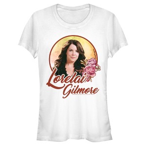 Juniors Gilmore Girls Lorelai Peonies T Shirt - 1 of 4