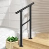 LOVMOR Hand Rails for Outdoor Steps, Wrought Iron Railing, Exterior Hand Railing for Steps, Porch Railing Kit - 2 of 4