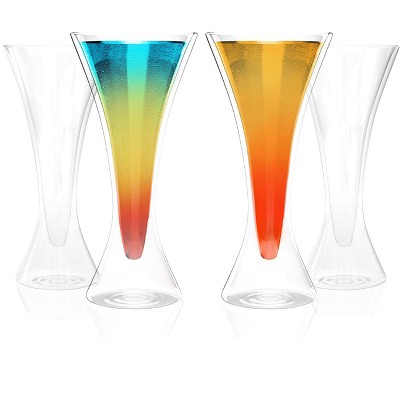 LEMONSODA Double Walled Cocktail Martini Glasses -  7 fl. oz