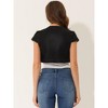INSPIRE CHIC Women's Casual Cap Sleeve Open Front Crop Denim Shrugs - 4 of 4
