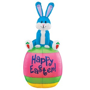 Collections Etc Inflatable Happy Easter Bunny Yard Decoration - 1 of 2