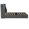 Queen Platform Bed Frame with LED Panel Headboard, Storage Drawers, Easy Assembly - 2 of 4