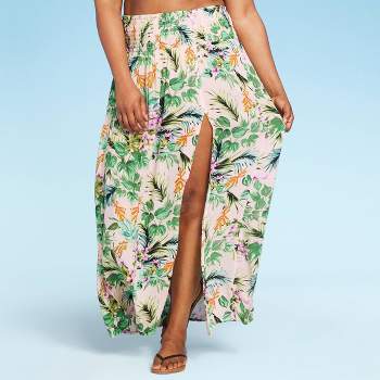 Women's Multiway Wrap Cover Up Top - Shade & Shore™ Multi Tropical Floral  Print L : Target