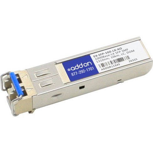 Addon Juniper Networks Ex Sfp 1ge Lx Compatible Taa Compliant 1000base Lx Sfp Transceiver Smf 1310nm 10km Lc Dom Target