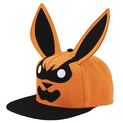 Naruto Cosplay Kurama Orange & Black Snapback Hat For Men