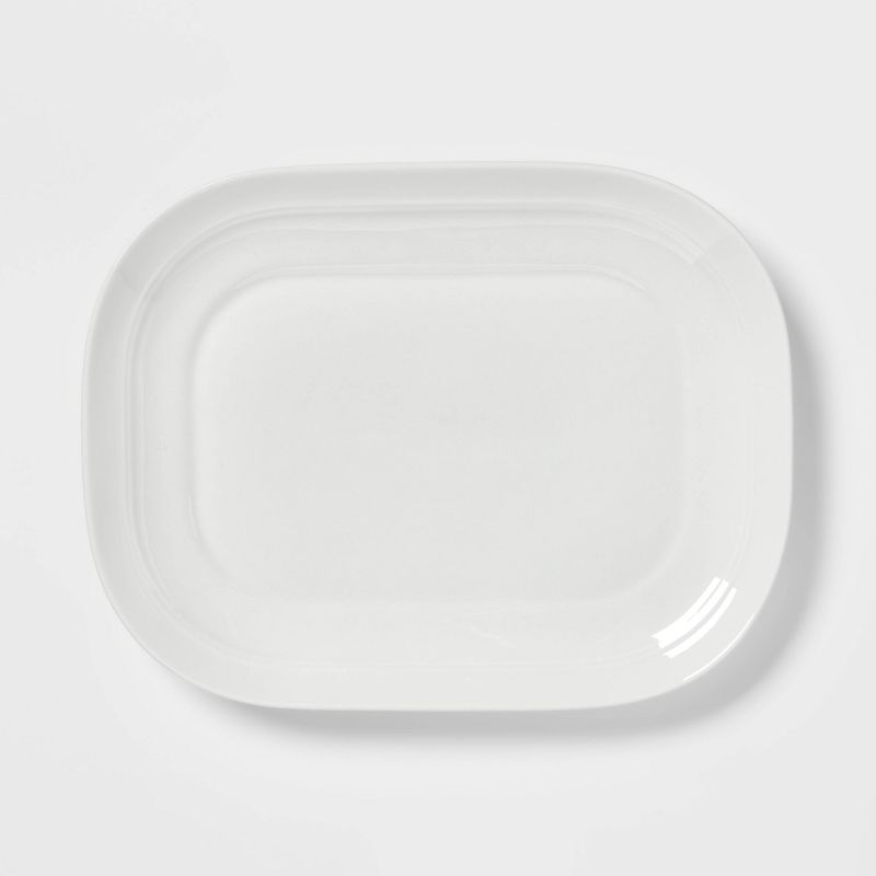 10&#34; Stoneware Westfield Serving Platter White - Threshold&#8482;, 4 of 5