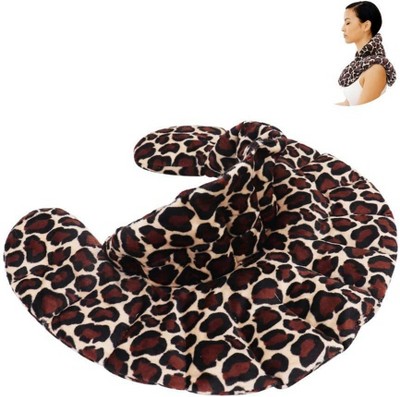 FOMI Moist Heat Shoulder, Neck, & Back Wrap - Leapard, Clay Bead Fiilling