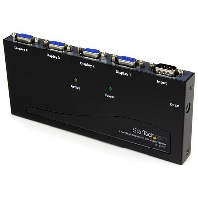 StarTech.com 4 Port High Resolution VGA Video Splitter - 300 MHz - VideoView Pro 47 Port High Resolution 300 MHz Video Splitter - Video splitter