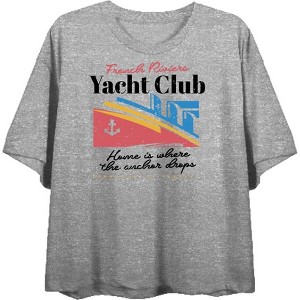 French Riviera Yacht Club Women's Crop Tee - 1 of 3
