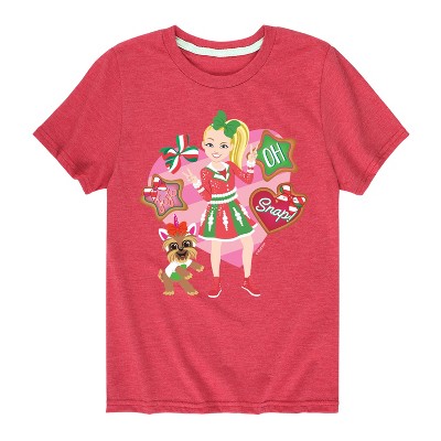 JoJo Siwa Oh Snap Short Sleeve Graphic T-Shirt - Heather Red - 2T