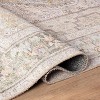 World Rug Gallery Valora Red Vintage Medallion Washable Low-Pile Indoor Area Rug with Non-Slip Backing - 4 of 4
