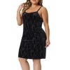 Agnes Orinda Women's Plus Size Velvet Sleeveless Cami Club Party Mini Bodycon Dresses - image 2 of 4