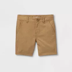 Toddler Boys' Woven Quick Dry Chino Shorts - Cat & Jack™ Brown 18M