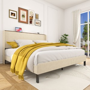 Sapphtopaz Metal Platform Bed Frame, Noise-Free & Easy Assembly with No Box Spring Needed for Modern Bedrooms, Adults & Families - 1 of 4