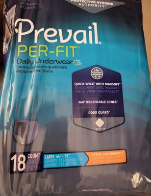 Prevail Per-Fit Daily Underwear, Adult, Male, Pull-on with Tear