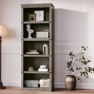 Garvee 5-Tier Wooden Bookshelf 67.4 Inch Tall Floor Standing Display Storage Shelves for Home Office - 1 of 4