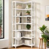 Hommoo 7-Tier Industrial Corner Bookshelf - 2 of 4