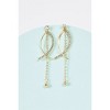 Slickblue Women's Jewelry, Gold & Rhinestone Spiral Drop Earrings, Faux Diamond Dangle Design, 3", Alloy - 2 of 2