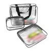 PiccoCasa Travel PVC Cosmetic Bag Makeup Toiletry Wash Bag Holder PVC Decorative Storage Handbag 3 Pcs - 2 of 4