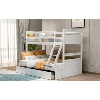UPHA Twin over Full Bunk Bed with Storage
