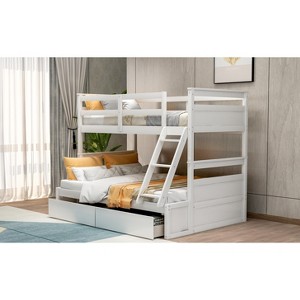 UPHA Twin over Full Bunk Bed with Storage - 1 of 4