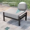 Sonkuki 2-Piece Ottomans with Solution-Dyed Fabric Cushion, Ideal for Patio - 4 of 4